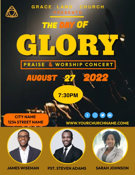 CHURCH OF GOD EVENT FLYER (36) Volantino (US Letter) template