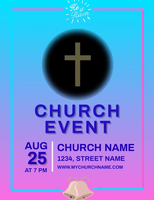 CHURCH OF GOD EVENT FLYER (34) Ulotka (US Letter) template