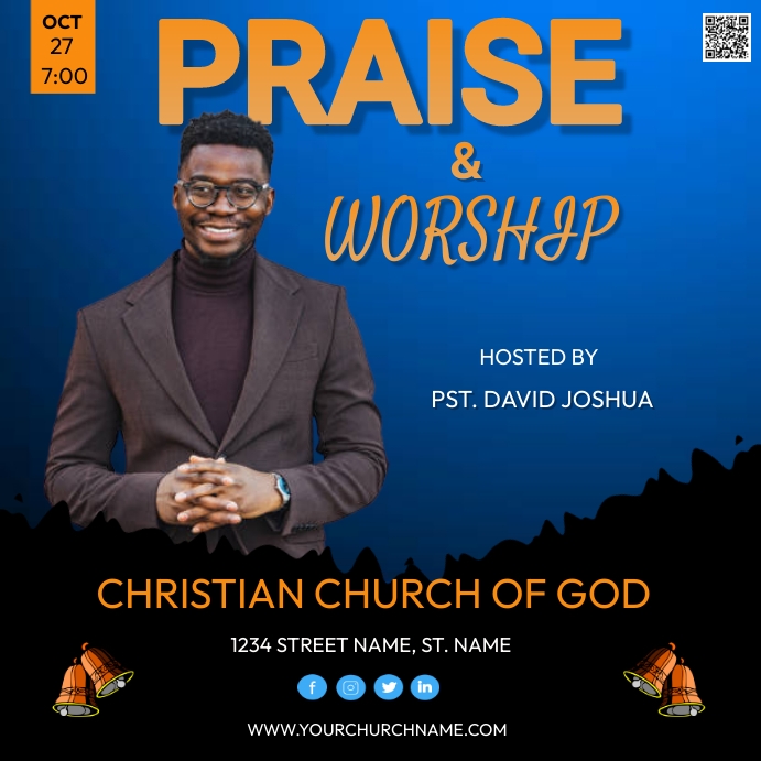 CHURCH OF GOD EVENT FLYER (40) Wpis na Instagrama template
