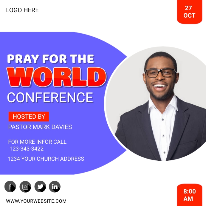 CHURCH OF GOD POSTER (25) Publicação no Instagram template