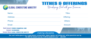 Church offering and tithes envelope template Enveloppes