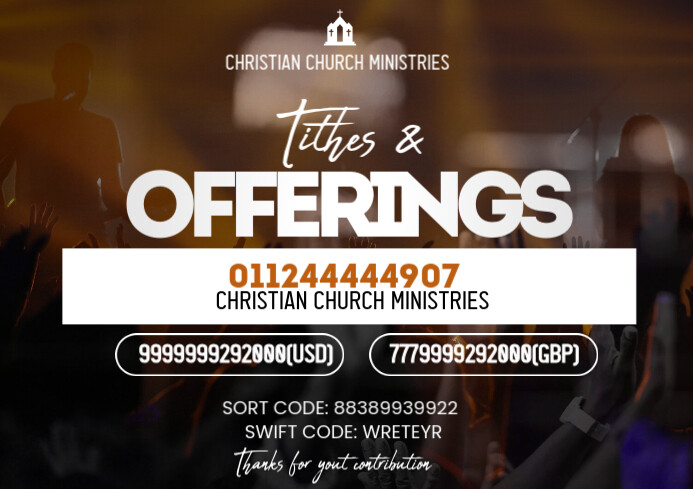 Copy of Church Offering Flyers | PosterMyWall