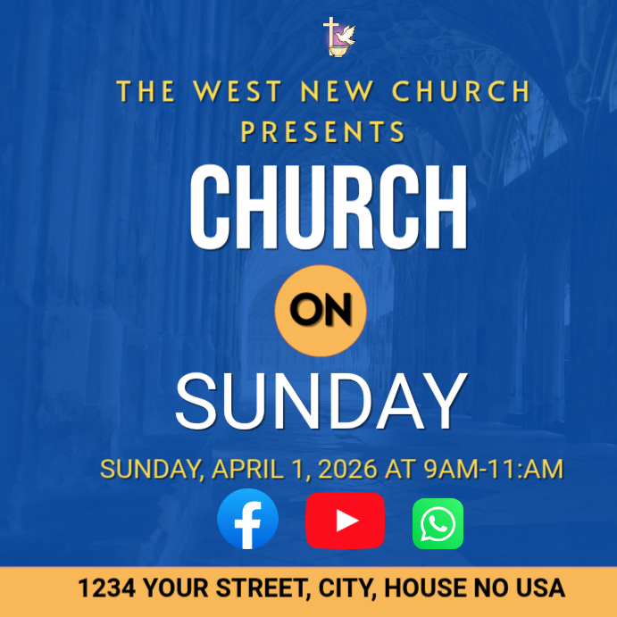 Church on sunday Template | PosterMyWall