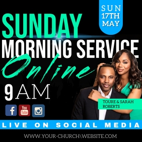 church online from home template Квадрат (1 : 1)