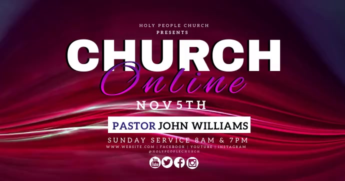 church online service ad invitation template | PosterMyWall