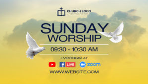 Orange church online sunday worship template Blog Header