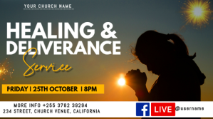 สีเทอร์ควอยซ์ Healing and Deliverance Service Præsentation Template