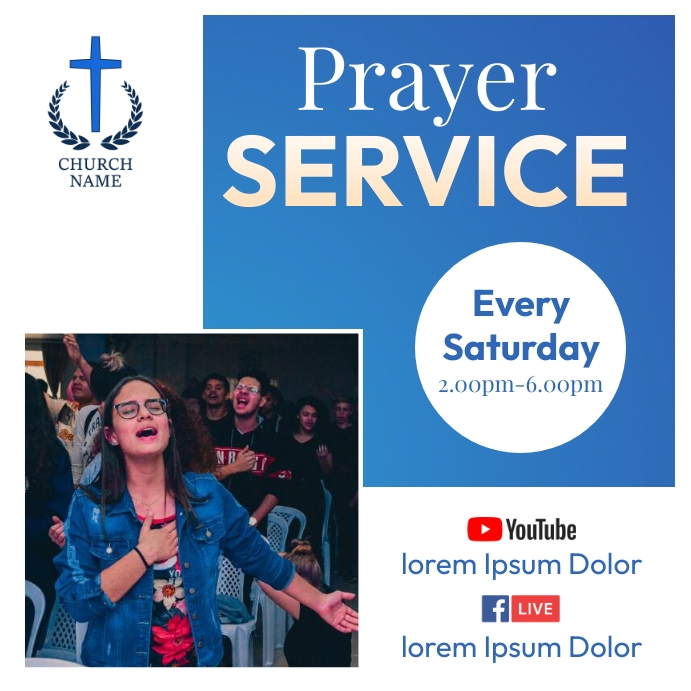 Church online virtual service Template | PosterMyWall