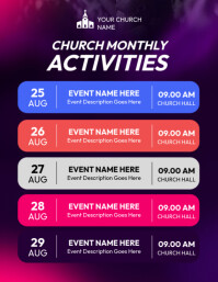 Church Order of events Flyer (US Letter) template