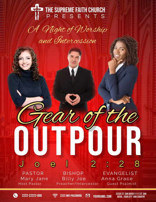 Church outpouring service Template | PosterMyWall
