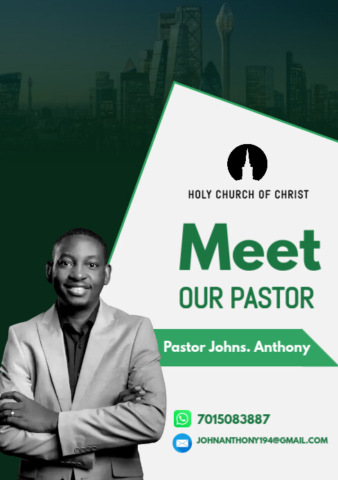 church pastor introduction A5 template