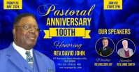 Church Pastoral Anniversary Flyer, Church Fly Facebook Event Cover template