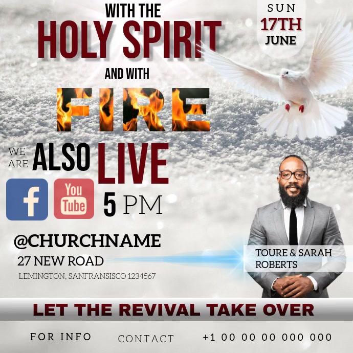 CHURCH PENTECOST PENTECOSTAL FIRE TEMPLATE PosterMyWall