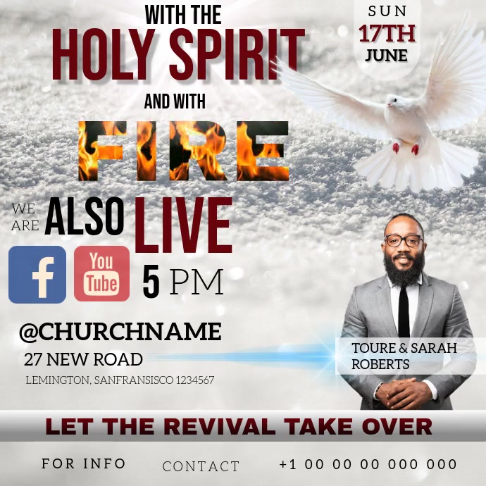 CHURCH PENTECOST PENTECOSTAL FIRE TEMPLATE Square (1:1)