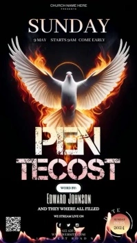 church pentecost sunday instagram story video template