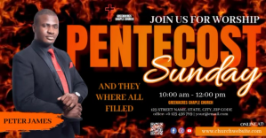 Negro Pentecost Worship Service Facebook Shared Image Template
