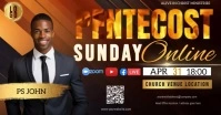 church pentecost sunday service fire template Facebook Event Cover