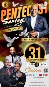 church pentecost sunday service template Instagram Story
