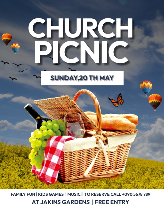 CHURCH PICNIC FLYER Template PosterMyWall