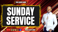 church poster, church sunday, sunday service, sunday chuch poster Miniatura na YouTube template