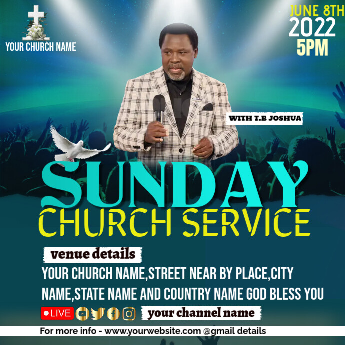 church poster, sunday service,worship,poster Template PosterMyWall