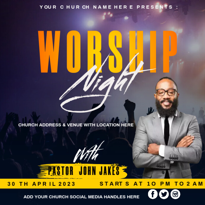 church poster template