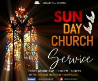 Church poster 中矩形广告 template
