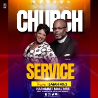 CHURCH POSTER Persegi (1:1) template