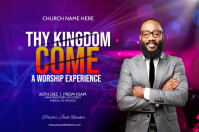 Blau Worship Experience Event Poster Template