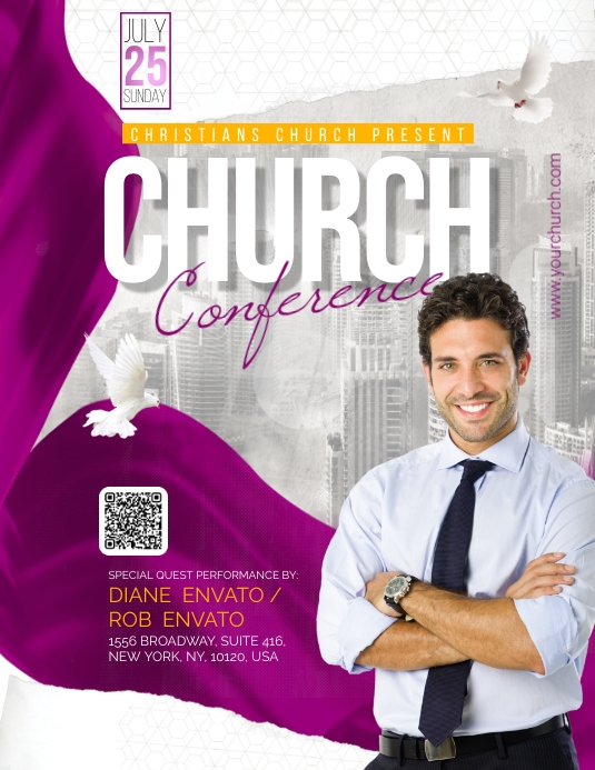 Church Poster Løbeseddel (US Letter) template