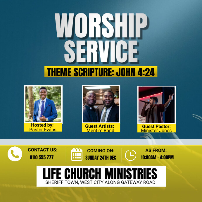 church poster Template PosterMyWall