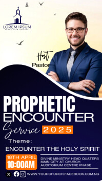 church poster flyer เรื่องราวบน Instagram template