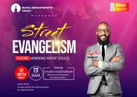 church poster flyer Postcard template