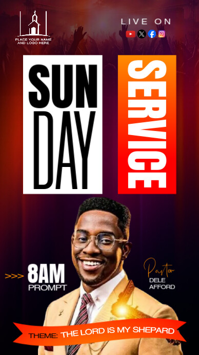 church poster template Instagram Story