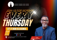 church poster template Postcard