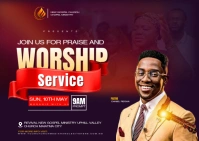 church poster template Postal