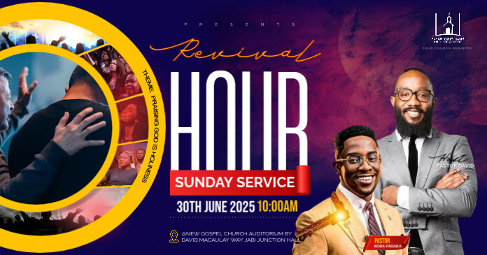 church poster template Facebook 共享图片