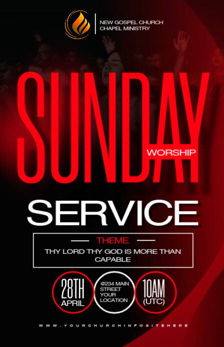 church poster template Halfbladsy Breed