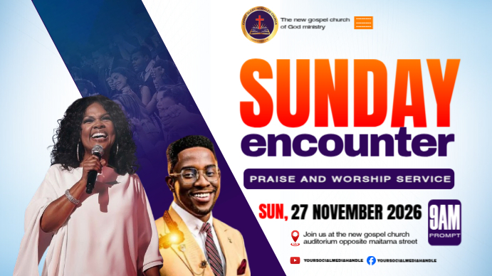 church poster template Display digitale (16:9)