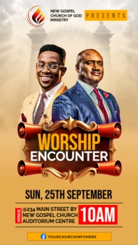 church poster template Instagram Story