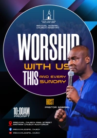 church poster template A3