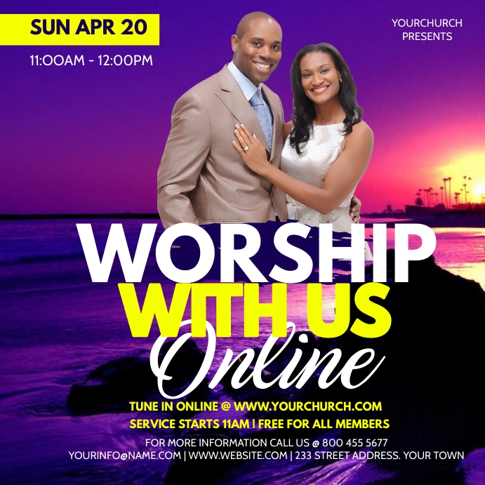 church poster template PosterMyWall