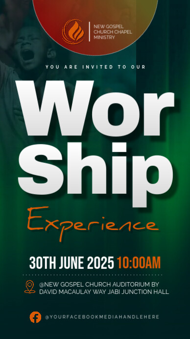 church poster template Facebook Story