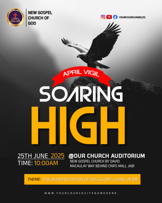 church poster template Instagram Portrait