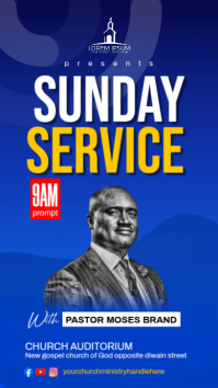 church poster template Instagram Story