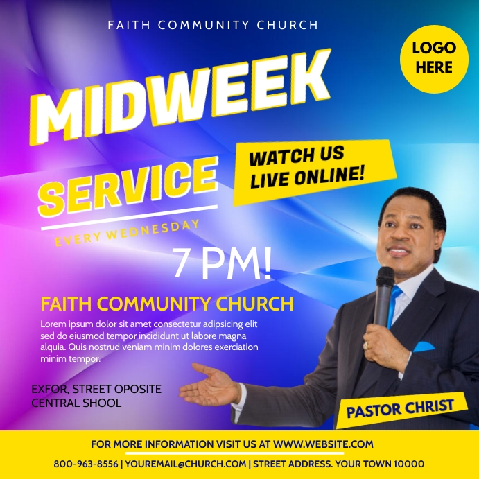 church poster template PosterMyWall