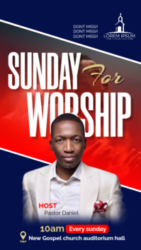 church poster template Instagram Story