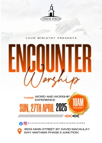 church poster template A6