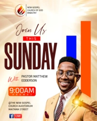 church poster template Instagram Portrait