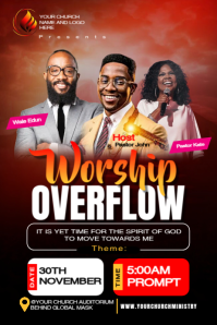 church poster template Banner 4' × 6'